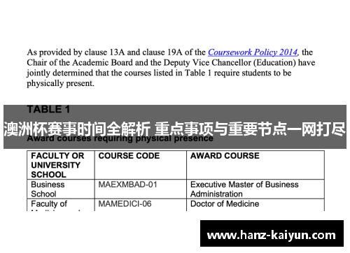 澳洲杯赛事时间全解析 重点事项与重要节点一网打尽 澳洲杯赛事时间全解析 重点事项与重要节点一网打尽