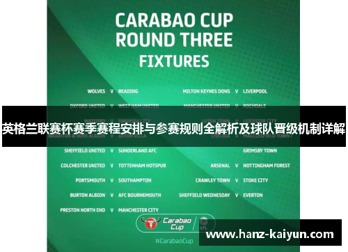 英格兰联赛杯赛季赛程安排与参赛规则全解析及球队晋级机制详解 英格兰联赛杯赛季赛程安排与参赛规则全解析及球队晋级机制详解