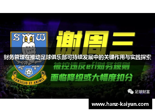 财务管理在推动足球俱乐部可持续发展中的关键作用与实践探索